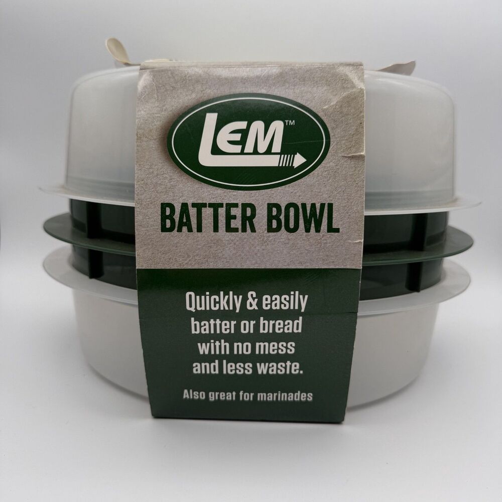 LEM Even Coat Batter Bowl For Breading and Seasoning Lid-Locking Mechanism